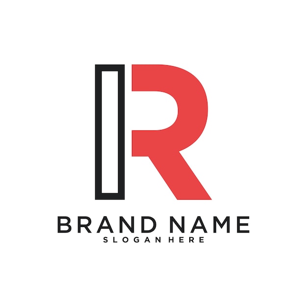 Logoontwerp met de initiële letter R met modern concept