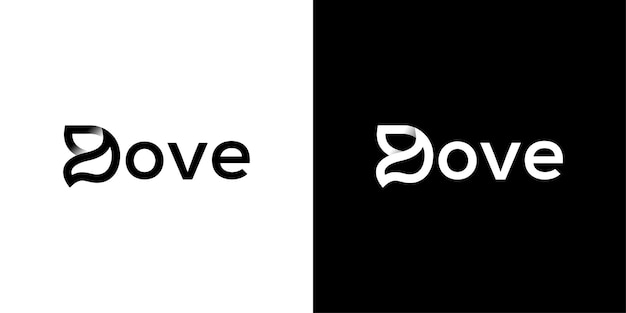 Logoontwerp sjabloon voor Dove Letter Mark