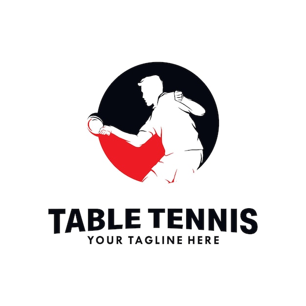 Vector logoontwerp sjabloon voor tafeltennis