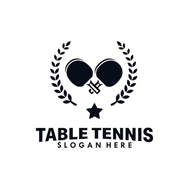 Vector logoontwerp sjabloon voor tafeltennis