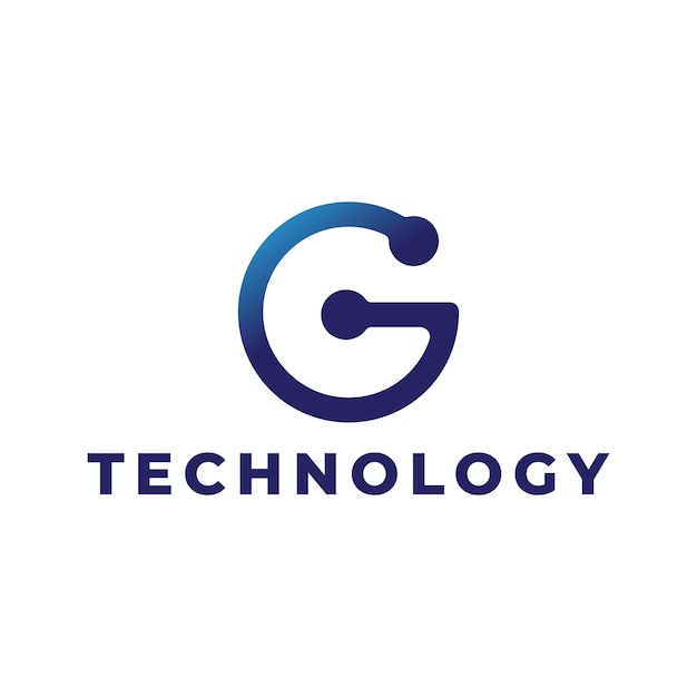 Vector logoontwerp van de letter g-technologie