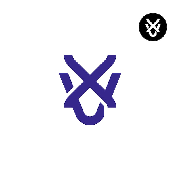 Logoontwerp van de letter XV VX Monogram