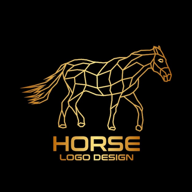 Logoontwerp van de paardenvector