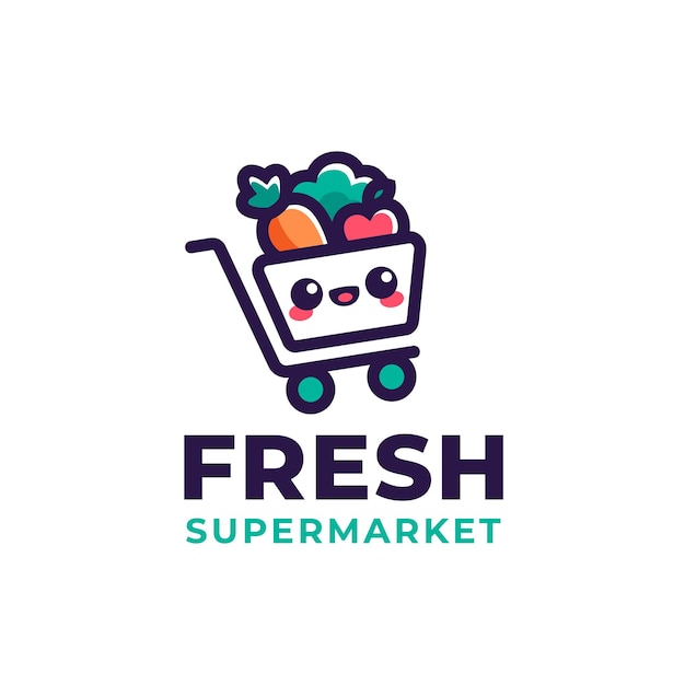 Vector logoontwerp van de supermarkt