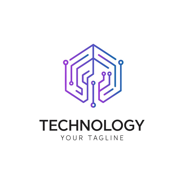 Logoontwerp van Gradient Abstract Technology Company