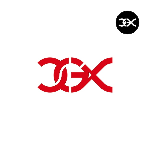 Logoontwerp van het lettermonogram van CGX