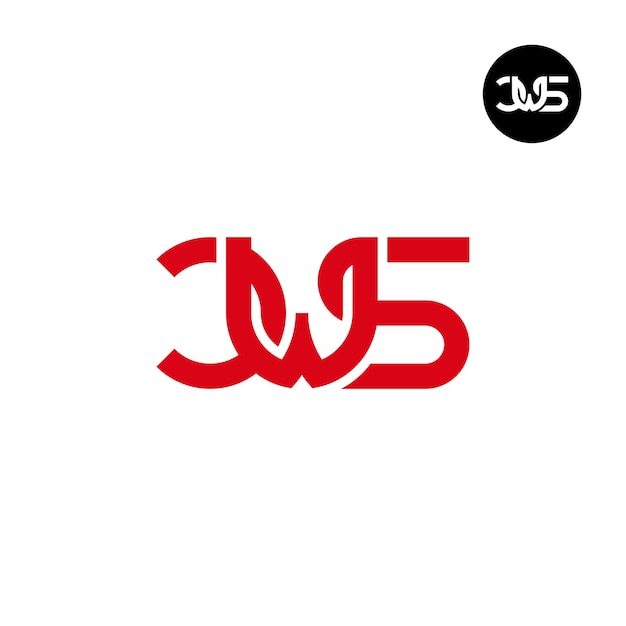 Logoontwerp van het lettermonogram van CWS