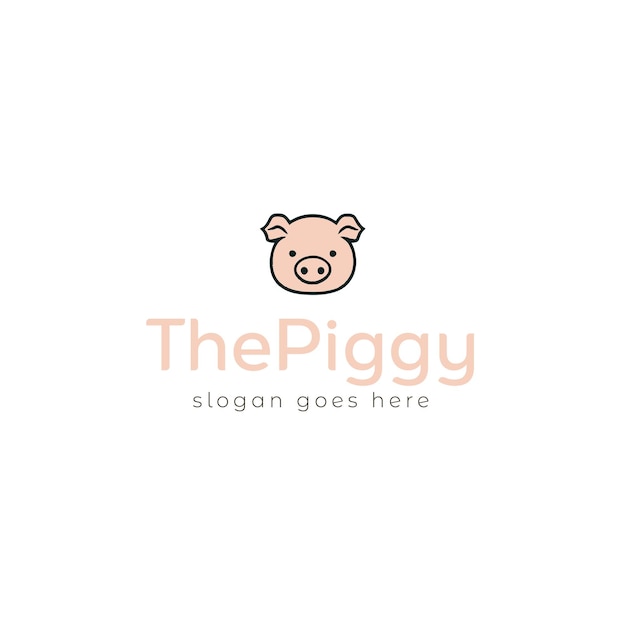 Logoontwerp van Pig Vector