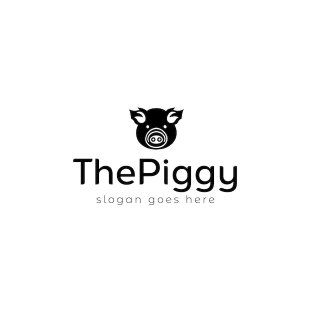 Logoontwerp van Pig Vector