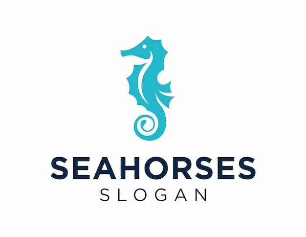 Vector logoontwerp van seahorse