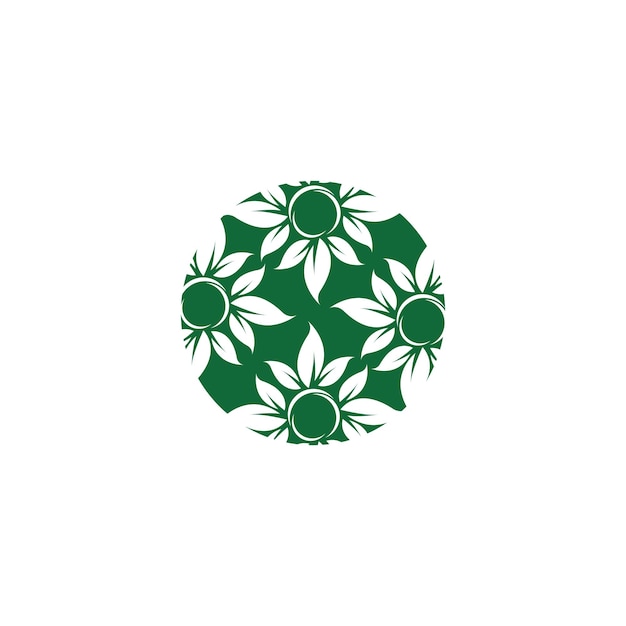緑の葉エコロジー自然の要素ベクトルアイコンのロゴ