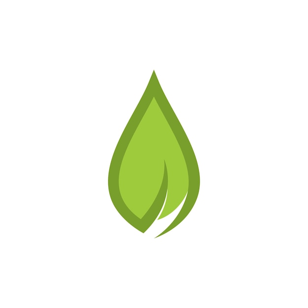 緑の葉の生態自然要素ベクトルのロゴ