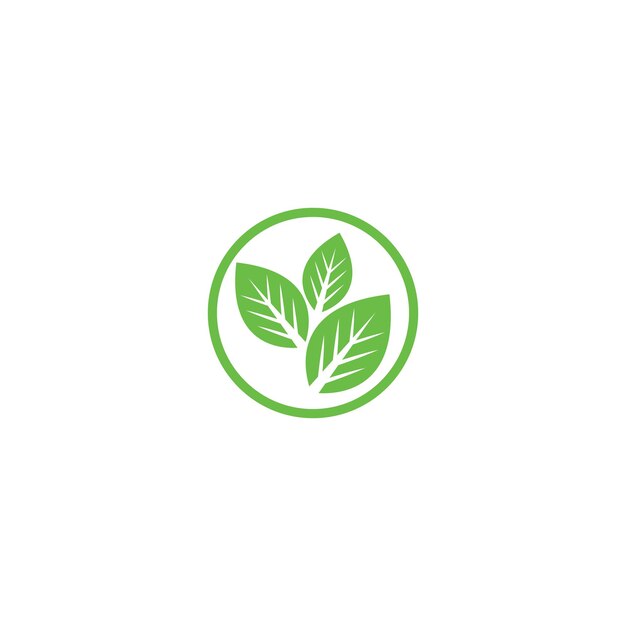 緑の木の葉の生態系のロゴ