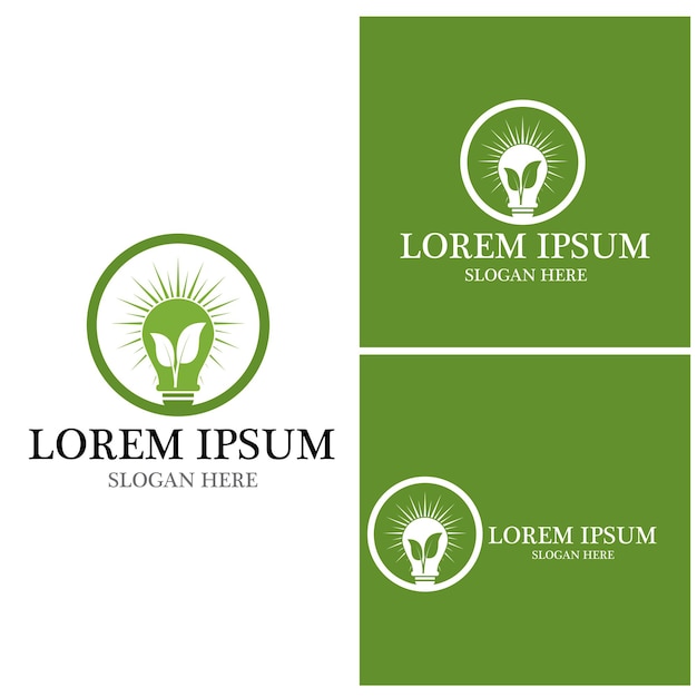 Logos of green Tree leaf ecology