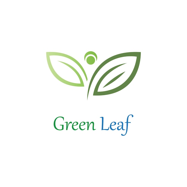 Logos of green Tree leaf ecology