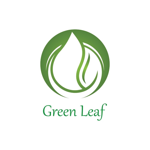 Logos of green Tree leaf ecology