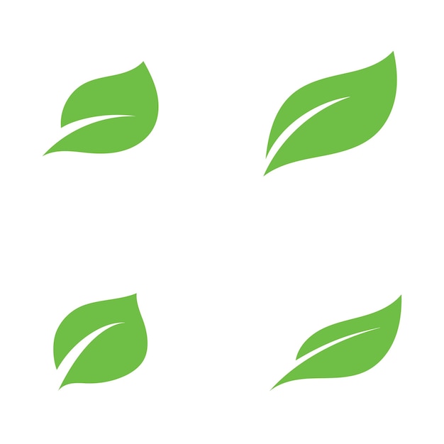 Logos of green Tree leaf ecology