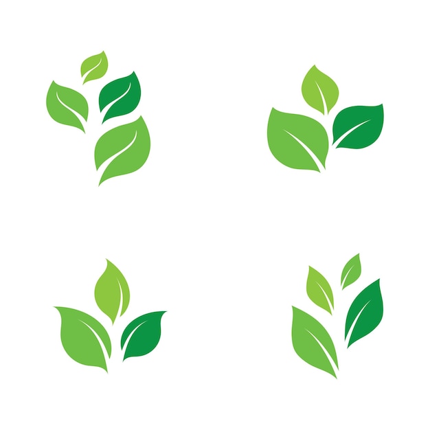 녹색 나무 잎 생태의 로고