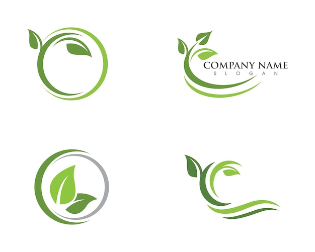 Logos nature element vector icon