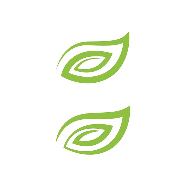 Вектор Логотипы экологии зеленого дерева