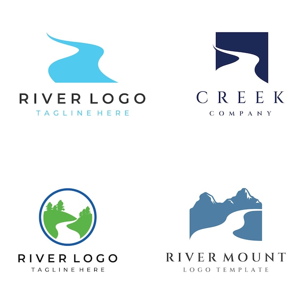 Flowing river logo Vectors & Illustrations for Free Download | Freepik