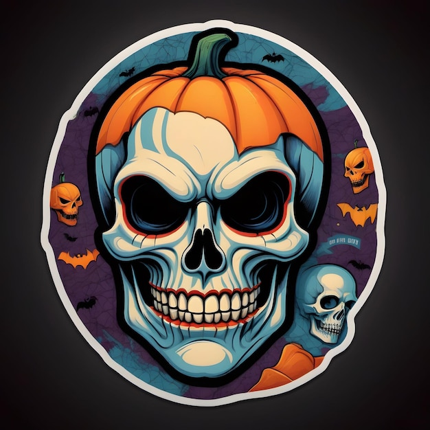 Vector logosticker voor halloin