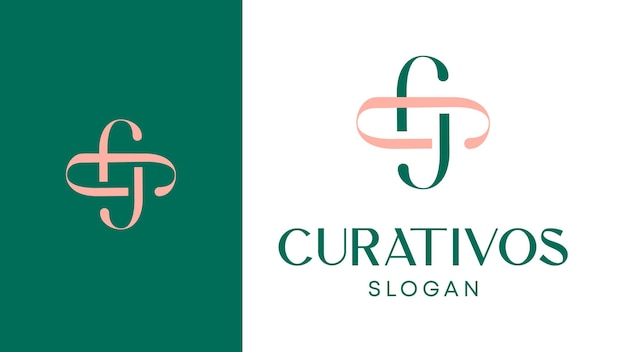 Vettore logotipo área da saúde - curativi