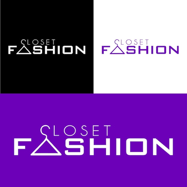 Vector logotipo closet fashion roupa moda