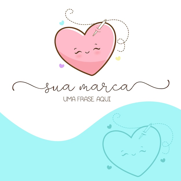 Logotype heart design Vector