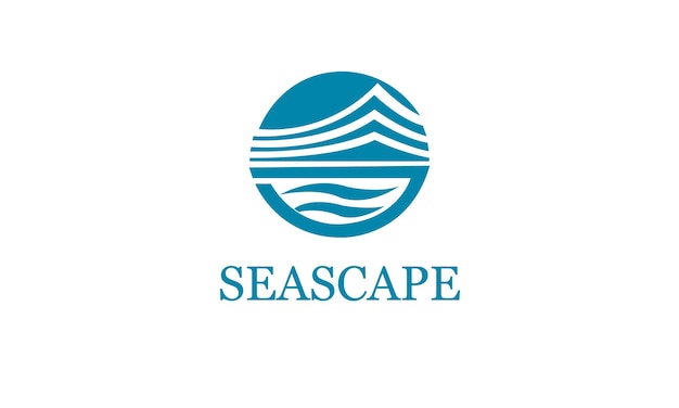 Logotype marinevector logo template design elementseascape