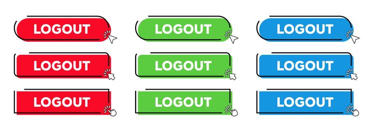 Vector 用點擊指針或箭頭點擊登錄的按 現代簡單的網頁行動按鈕向量