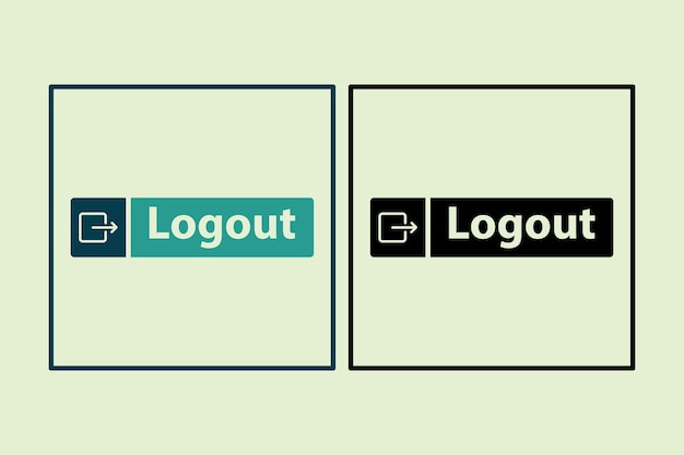 Logout icon icon related to UI elements suitable for web site app user interfaceselement printable etc solid icon style simple vector design editable