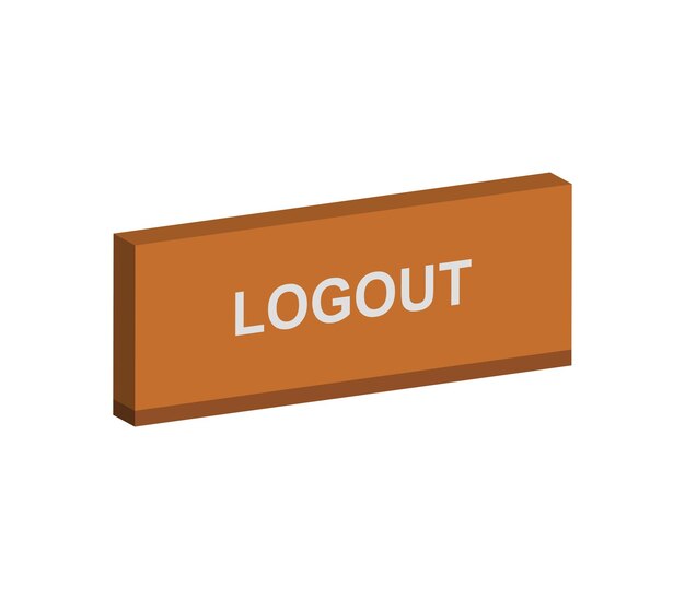 Vector logout knop