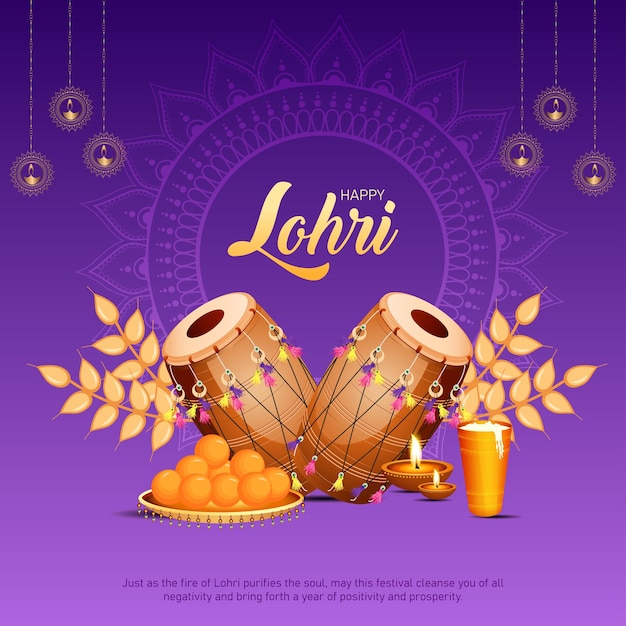 Vector lohri is a punjabi festival celebrated primarily by sikhs and hindus marking the winter solstice