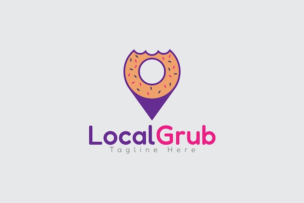 Lokaal voedsel branding identiteit restaurant logo ontwerp sjabloon