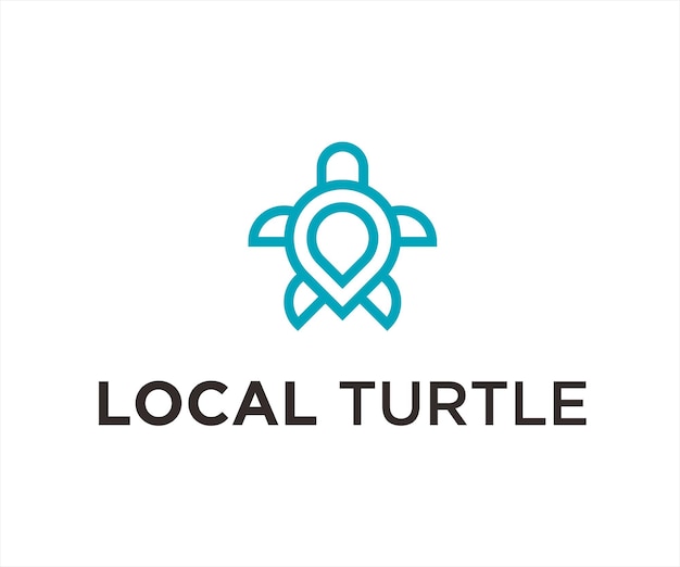 lokale schildpad logo ontwerp vectorillustratie