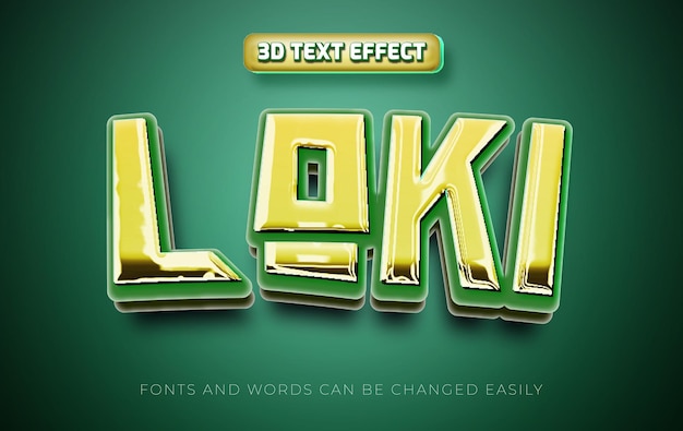 Vector loki comic 3d bewerkbare tekst effect stijl