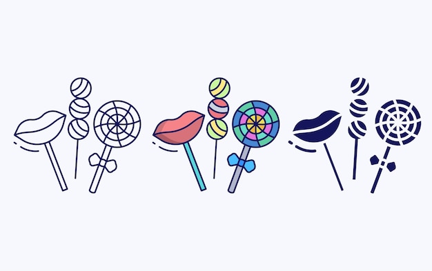 lollipop candies sugar illustration icon