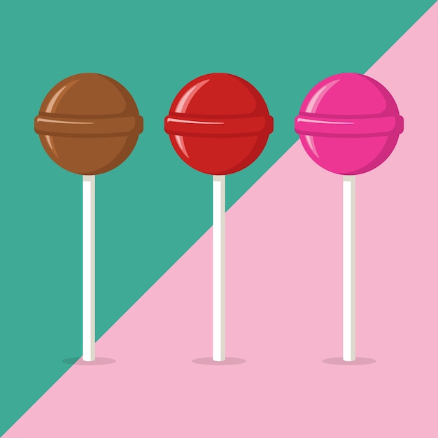 Lollipop candy flat style