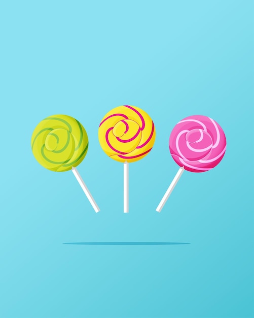 Lollipop candy sweetness food illustration vector