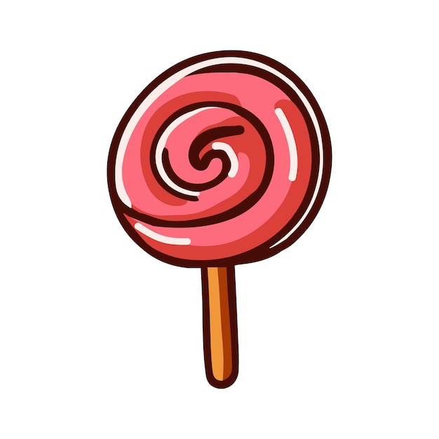 Lollipop candy vector design doodle