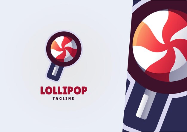 Vector lollipop grafische logoontwerpvector