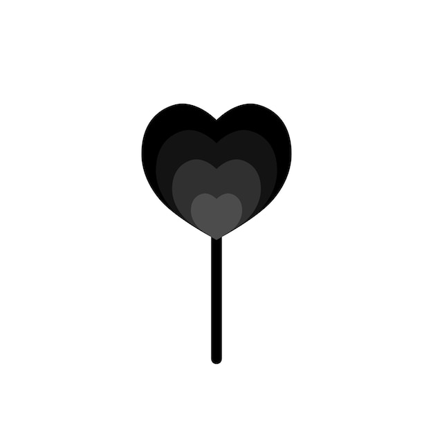 Lollipop icon heart candy