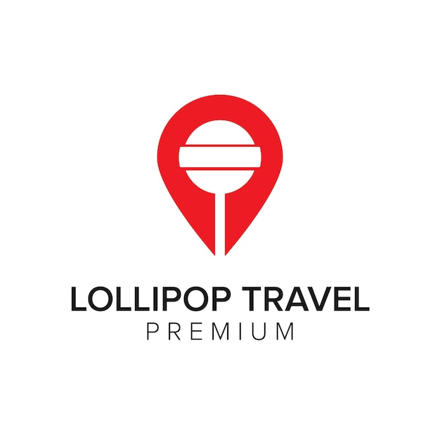 Lollipop reizen logo vector pictogrammalplaatje