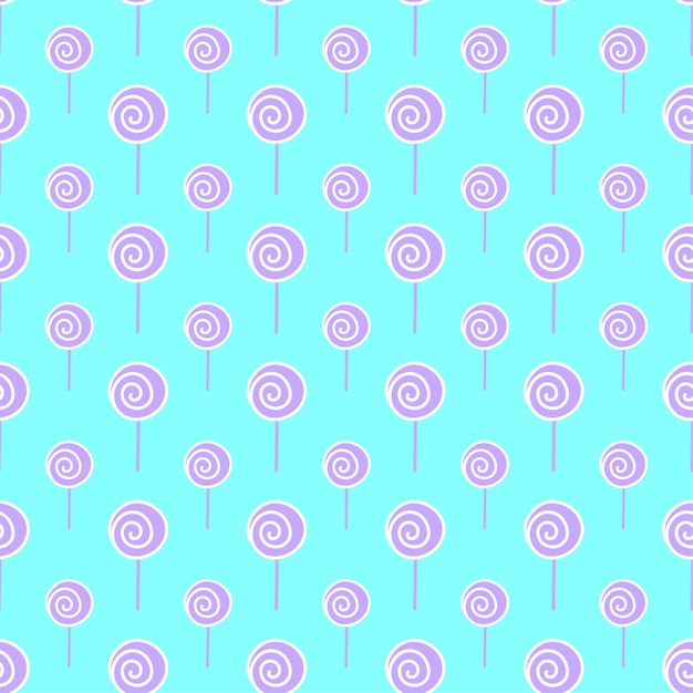 Vector lollipop seamless pattern