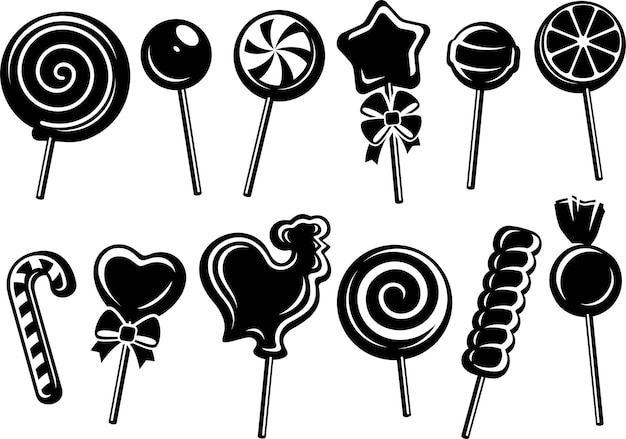 Vector lollipop set vector