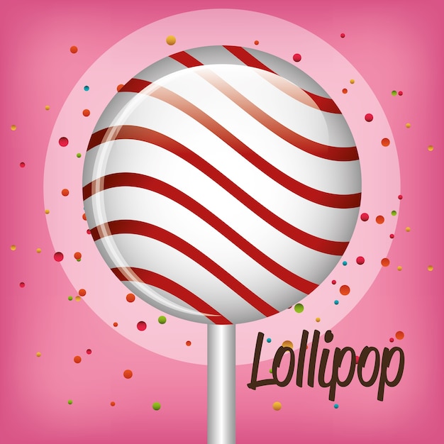 lollipop snoep zoete geïsoleerde pictogram