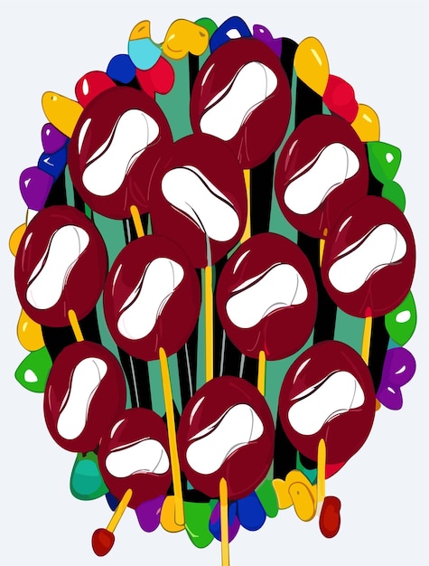 Vector lollipop vector design