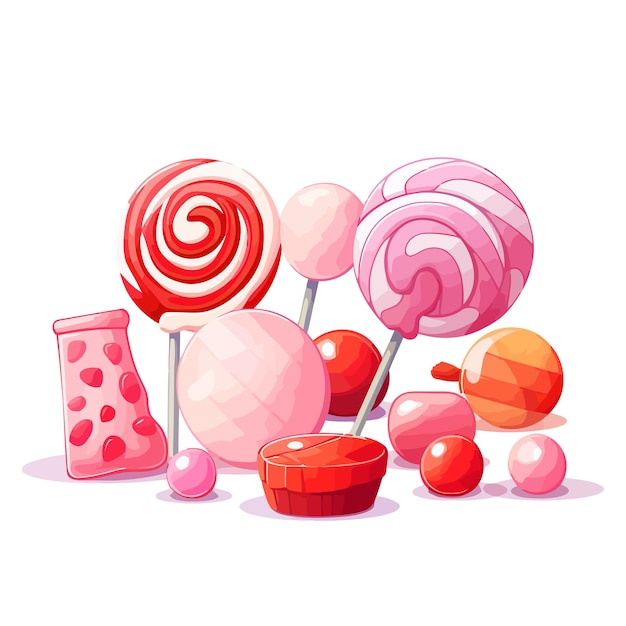 Vector lollipops afbeelding geïsoleerde vectorillustratie