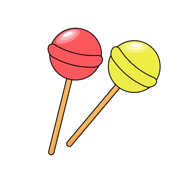 Lollipops chupachups con un tratto illustrazione vettoriale